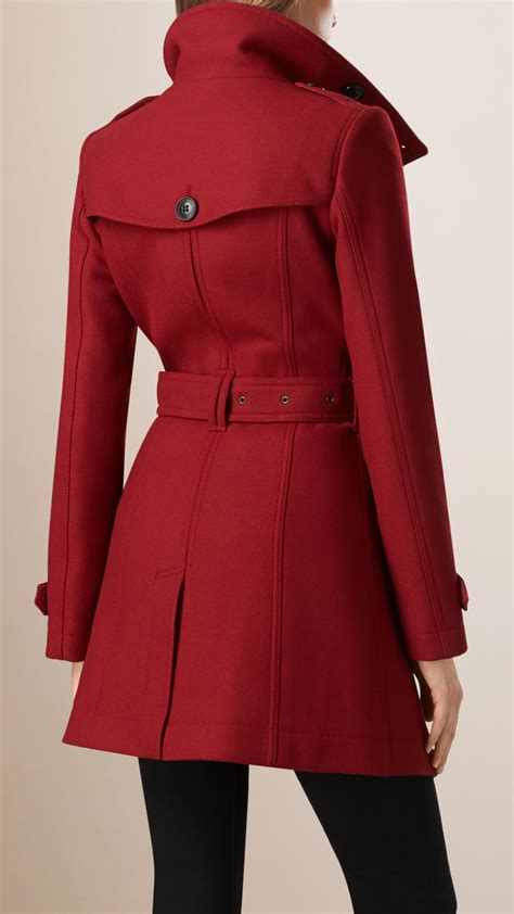 burberry funnel neck trench coat|Burberry trench coat wool collar.